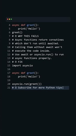 This Python Output Makes No Sense | What happens if you call async functions without await?