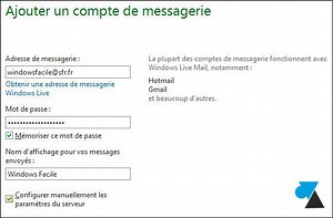 Configurer Windows Live Mail Pour Hotmail.fr