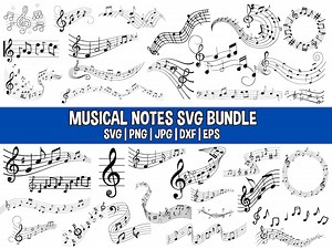 Music Notes SVG: Treble Clef, Vector Cut Files (digital Download) - Etsy