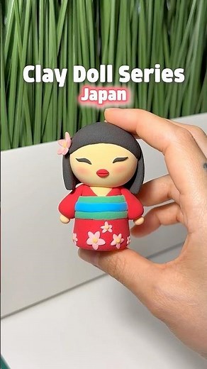 CLAY DOLLS DIY | Video tutorial how to clay Japan doll #diy #clay #doll #japan