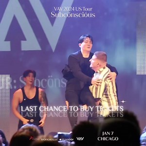 📣 LAST CHANCE to buy your ticket to see VAV perform live in 𝐂𝐇𝐈𝐂𝐀𝐆𝐎 during ✨VAV 2024 US Tour: Subcönscióus✨ Purchase your tickets before it’s too late! 🎟️ 🔗 kpoptickets.com/collections/vav-in-chicago #VAV #브이에이브이 #VAVinUSA #VAVSubconsciousTour | Studio PAV