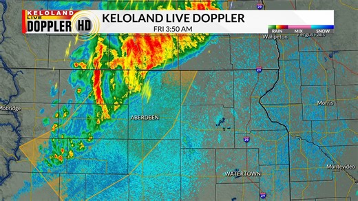 Storms continue to track across northern SD with strong wind gusts up to 60mph. This line is moving east at over 50mph. https://www.keloland.com/weather/?utm_medium=social&utm_source=facebook_KELOLAND_Weather #kelowx | KELOLAND Weather