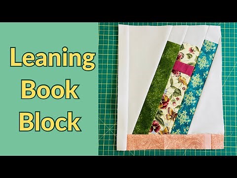 How to Make a Leaning Book Quilt Block. Library quilt series