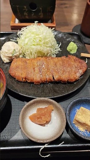 【牛かつもと村西新宿店の牛かつ定食】#牛かつ#牛かつもと村#牛かつもと村西新宿店#新宿グルメ #定食 #牛かつ定食#food #delicious #大人気店 #行列