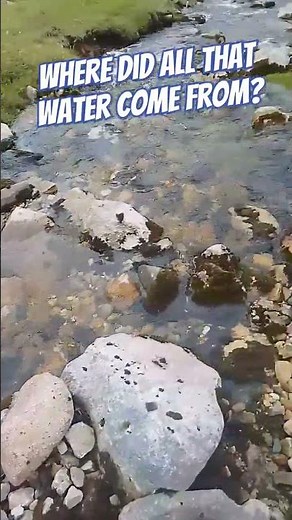 Phenomenal natural water spring creating a river in a dry river bed #nature #scotland #river
