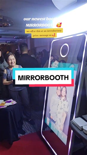 our newest addition to our packages and the trending booth today > MIRRORBOOTH 🥰 We offer this package at an introductory price. Message us! #MirrorBooth #Photobooth #Photoman #photoboothtrend #Mirror #photoboothphilippines