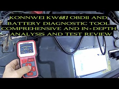 Konnwei kw681 test and review obd2 battery tester