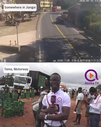Bullet TV Ghana on Instagram: "There’s clearly a difference between rushing to help recover drinks and quickly turning an accident into a street party 😂😂😂 🇬🇭"