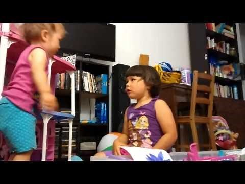 Ultra cute sisters fighting