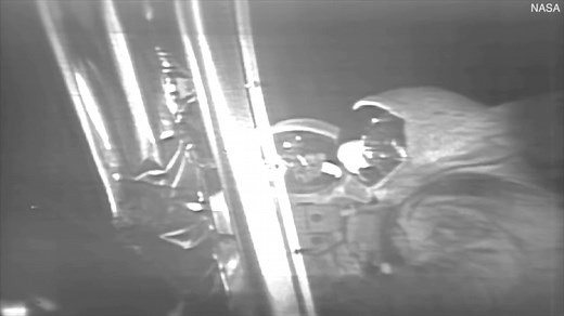 Montage shows highlights of iconic Apollo 11 moon landing in 1969
