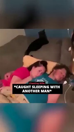 A man returns back from work and caught his cheating wife sleeping with his best friends on the couch.👀😳