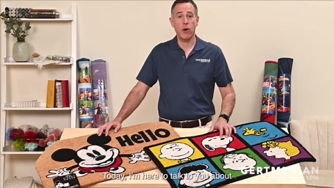 Gertmenian Peanuts Snoopy Coir Doormat - 2x3 Welcome Mat (2-Pack), Ideal for High Traffic Areas in Front Door, Garage, Entryway - House/Peanut Patch, 80003