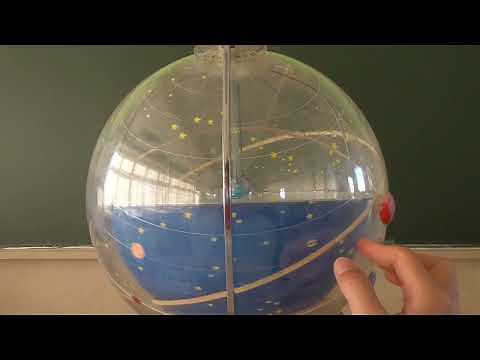 中3 天球儀で見る星の動き 天体の日周運動