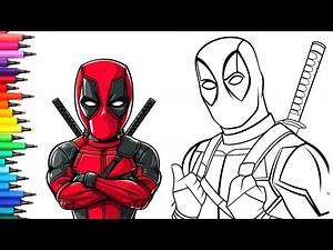 Deadpool | Deadpool Drawing, Painting & Coloring For Kids and Toddlers_Child | How To Draw Deadpool