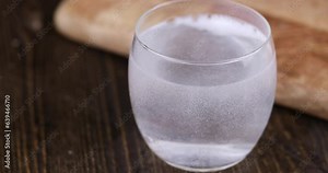 the tablet dissolves in a glass of pure water, a soluble tablet with a clear glass glass of water