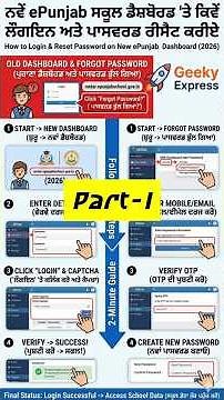 How to Login & Reset Password on New ePunjab School Dashboard |mstar.epunjabschool.gov.in Guide 2026