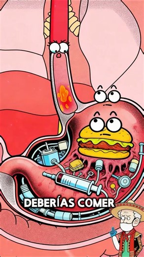 🔥¿Por qué te arde el pecho después de comer en exceso?❓#shorts#funny#hot