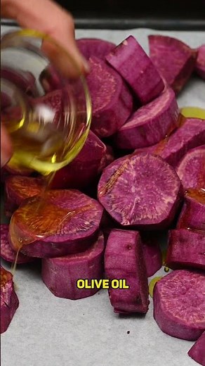 Roasted Okinawan sweet potato (purple sweet potato) is a quick and easy side dish to any meal!
