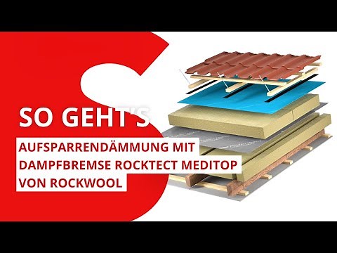 Aufsparrendämmung mit Dampfbremse RockTect Meditop | ROCKWOOL