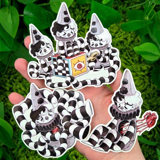 Sad Dexter Clown Transparent Stickers! - Etsy