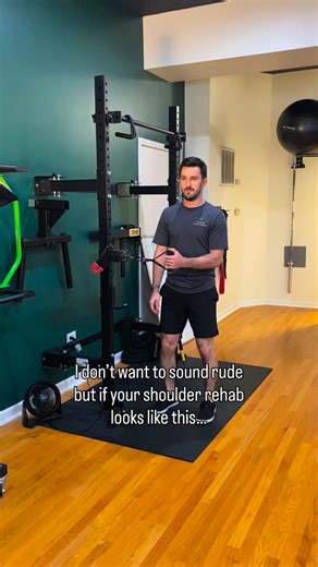 Dr. Zach Main | Rehab Chiropractor on Instagram: "Most people think banded external rotations are enough for shoulder rehab. And sure, they do activate the rotator cuff🔥 Here’s where traditional shoulder rehab often falls short: • External rotations don’t teach you how to use that strength during real movement. • They don’t integrate the shoulder with the neck, thoracic spine, scapula, and ribcage, all of which directly influence shoulder mechanics. • They’re usually done in isolated, low-deman