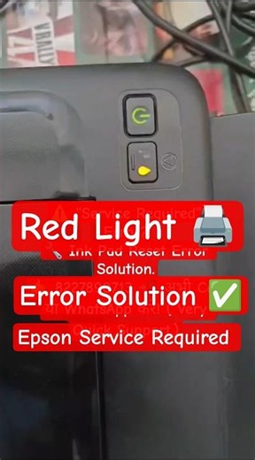 Epson L130 Red Light Blinking Problem Service Required Solution #shorts