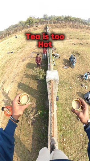 Tea parkour challenge fail😂 #tea #parkour #challenge #chai #shorts