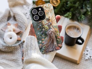 Faux 3D Fairy Goddess Design de coque pour iPhone, cadeau d'anniversaire pour elle, coque pour iPhone effet 3D fleur, coque pour iPhone 16 15 14 13 12 11 X 8 - Etsy France