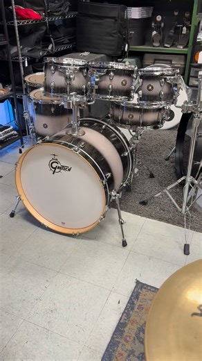 $995 Gretsch Catalina Maple Black Stardust Silver Duco 7pc Drum set. Pick up only. Excellent used condition. This kit has been outfitted with barely used Remo Pinstripes. Sounds killer! Catalina Maples are a modern kit with timeless Gretsch sound. 7-ply Asian maple shells are balanced and versatile Rounded 30° bearing edges extend warmth and dryness Sought-after Round Badge visuals Matching maple wood bass drum hoops 2.3mm triple-flanged tom and snare hoops Outfitted with Remo heads Gretsch low-