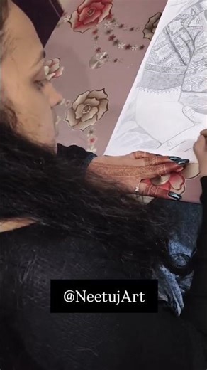 Beautiful Realistic Pencil Portrait Drawing Grid Method Step by Step Handmade Art by NeetujArt class