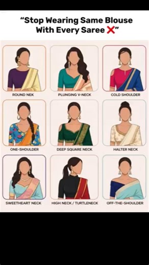 9 Saree Blouse Styles Every Girl Must Know👗✨Guide #SareeBlouse #BlouseDesign#fashion#youtubeshorts