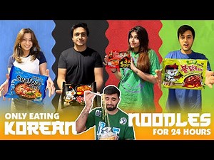 ONLY EATING KOREAN NOODLES FOR 24HRS 🥵