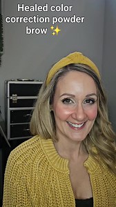 Healed color correction powder brow ✨️ I use top of the line pigments which age superior to others; Li pigments. The warm molecules metabolize faster than the darker molecules. That is just the limitations of physics and chemistry. The purpose of a color boost is to replace those warm pigments and restore the color to its original vibrancy. Working at the proper depth, with the proper pigments, and proper saturation of the skin ensures a healed warm result. Transfer clients may need a lightening