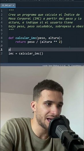 Calculate Your BMI in Python 🧮 Healthy Weight or Not? #python #programming
