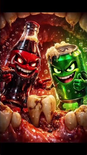 Coca-Cola vs Sprite Inside Teeth?! 😱 Truth Revealed #shorts
