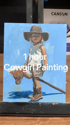 1hour Cowgirl painting