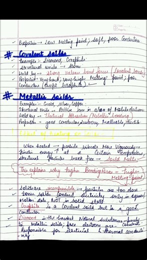 The solid state notes class12 #chemistry #science