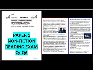 EDUQAS Paper 2 Reading Q1-Q6 walkthrough 2024 - GCSE English Language