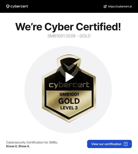 We re now SMB1001 Gold Certified! | Michael Wilson