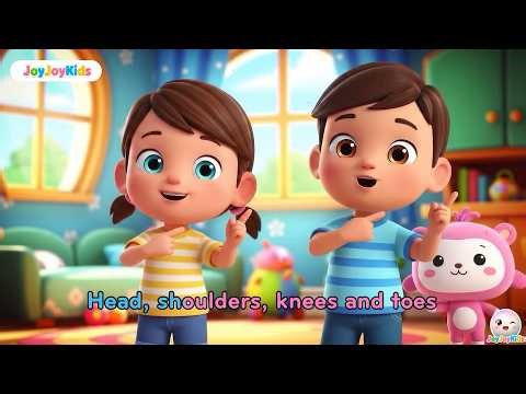 Head Shoulders Knees and Toes 1 Hour 🕺🎵 Fun Action Song Loop for Kids!