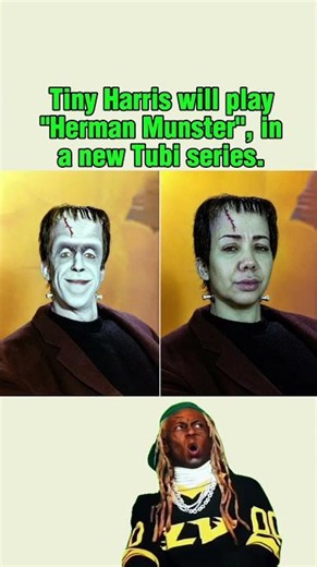 Tiny Harris will play "Herman Munster", in a new Tubi series. #tubi #tinyharris #50cent #funny