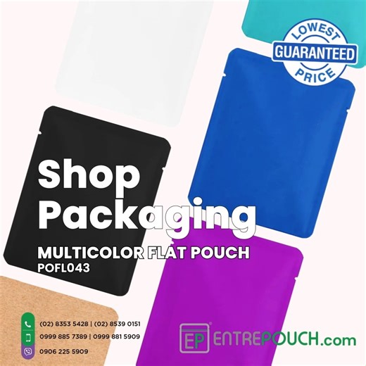 Flat Pouches are convenient easy-seal and easy-use pouches for use...