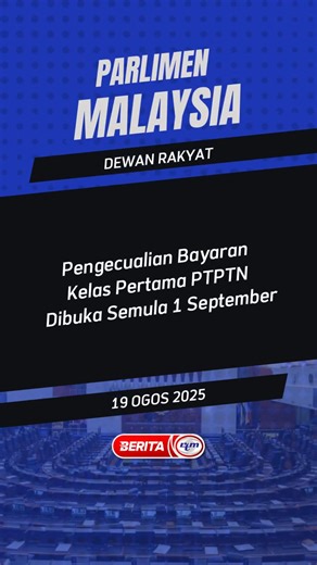 Laman sesawang khas bagi peminjam PTPTN yang layak mendapat pengecualian bayaran balik pinjaman kerana memperoleh Ijazah Sarjana Muda kelas pertama akan dibuka semula mulai 1 September ini. Timbalan Menteri Pendidikan Tinggi, Datuk Mustapha Sakmud berkata, inisiatif itu membolehkan peminjam terbabit mengemukakan permohonan secara dalam talian selepas penyelenggaraan sistem dibuat sebelum ini. Layari laman portal berita.rtm.gov.my untuk berita selanjutnya atau ikuti laporan berita penuh di semua 