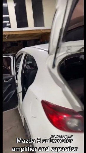 Dual Subwoofer And Amplifier And Capacitor Installation On Mazda 3 #youtube #youtubeshorts #like #us
