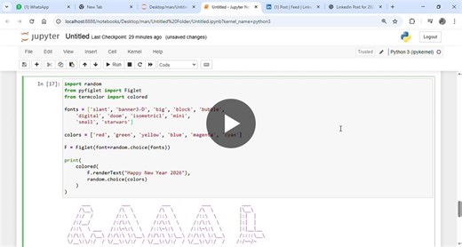 Python Creative Learning with pyfiglet and termcolor | MANOJ KUMAR RAPAKA posted on the topic | LinkedIn