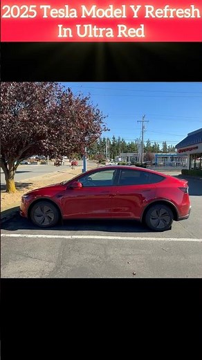 2025 Tesla Model Y Refresh in Ultra Red | 19 Inch Cross Flow Wheels