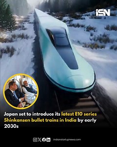 Japan will introduce its latest E10 series Shinkansen bullet trains in India by the early 2030s as part of the Mumbai–Ahmedabad High Speed Rail project, a flagship initiative of the India-Japan partnership. The announcement was made during Prime Minister Narendra Modi’s two-day visit to Japan, following his meeting with Japanese Prime Minister Shigeru Ishiba. Both leaders reaffirmed the importance of the project and agreed to accelerate its commencement, with immediate work on installing Japanes
