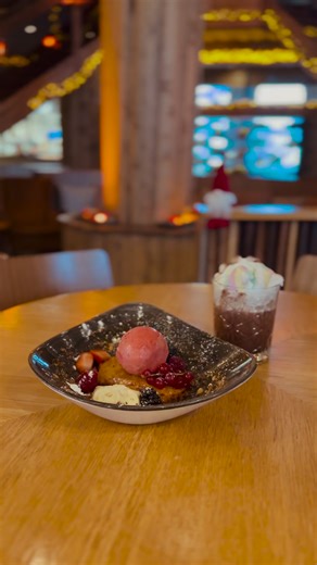 5.8K views · 63 reactions | Enjoy a sweet dessert and a hot drink at the lobby bar next to the reception. ☕️. Santa Claus Holiday Village | Santa Claus Holiday Village | Facebook