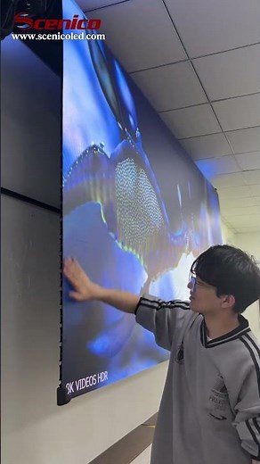 LED rolling gate screen,one-click roll up and down #leddisplay #ledscreen #technology