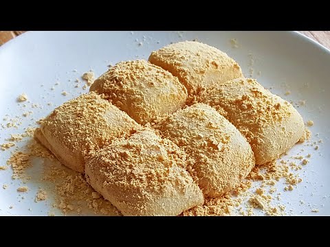 3 Ingredients Microwave Rice Cake | Injeolmi, Kinako Mochi